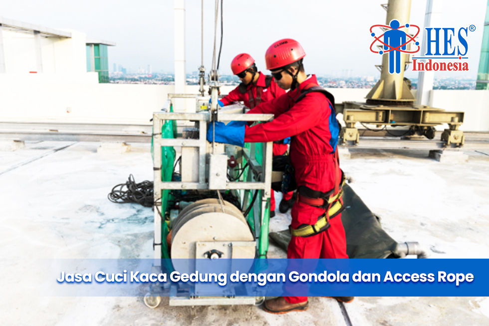 Jasa Cuci Kaca Gedung dengan Gondola dan Access Rope